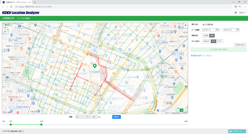 Gps位置情報を分析 Kddi Location Analyzer 技研商事インターナショナル