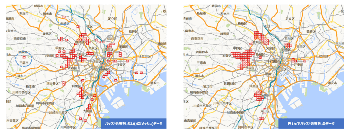 ターゲットエリアの可視化