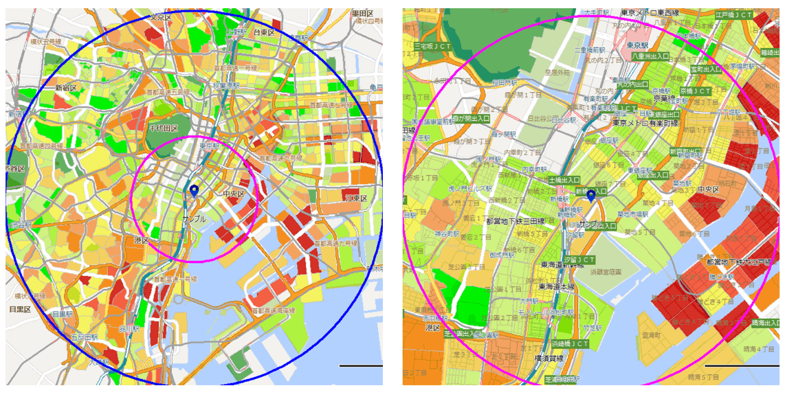 GISを活用した商圏マップ作成イメージ